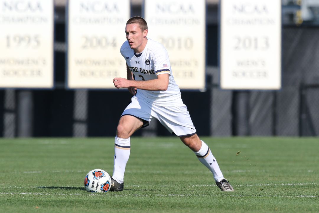 Tri-captain Connor Klekota played the full 90 minutes during Notre Dame's 2-1 win over Maryland in the 2013 College Cup final at PPL Park in Chester, Pennsylvania