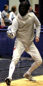 Three Irish Fencers Make Push For Top Honors, Notre Dame Locked In Four-Team Battle After Day One Freshman foilst Jakub Jedrkowiak's strong 9-6 start at the NCAAs (pictured) could be a key to Notre Dame's title hopes (photo by Pete LaFleur).