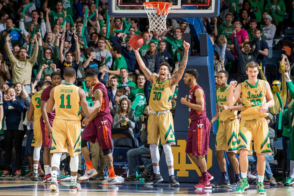 Notre Dame, 83 vs. Virginia Tech, 81