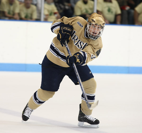 Notre Dame Opens CCHA Home Schedule With Series Against Lake Superior State on Thur.-Fri., Nov. 1-2, At The Joyce Center Defenseman Brock Sheahan and the irish will look to get back on the winning track as they face off at home versus Lake Superior State on Friday and Saturday nights.
