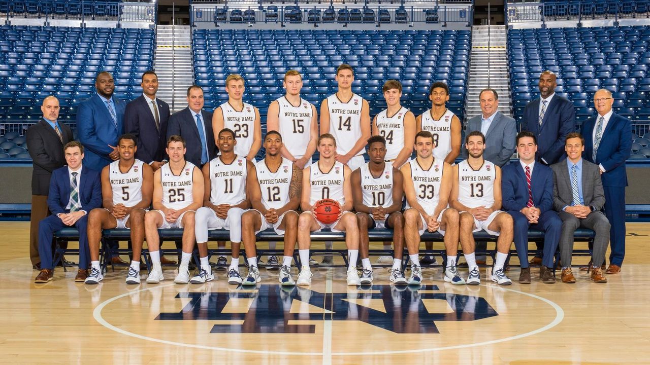 2018-19 Notre Dame Basketball Team Photo