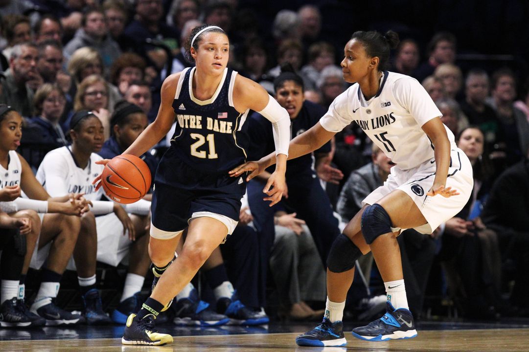 Senior guard/tri-captain Kayla McBride scored a game-high 20 points and grabbed eight rebounds in Notre Dame's 70-58 win at Oregon State on Sunday.