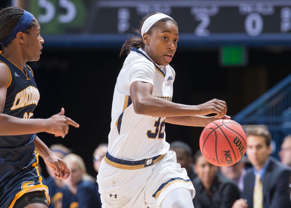 Jewell Loyd scored a game-high 20 points on seven of nine shooting, as #3/2 Notre Dame eased by Chattanooga, 88-53 on Friday night at Purcell Pavilion.