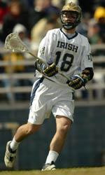 #11 Notre Dame Loses GWLL Battle With Denver 9-6 Junior midfielder Drew Peters had a pair of goals against Denver.