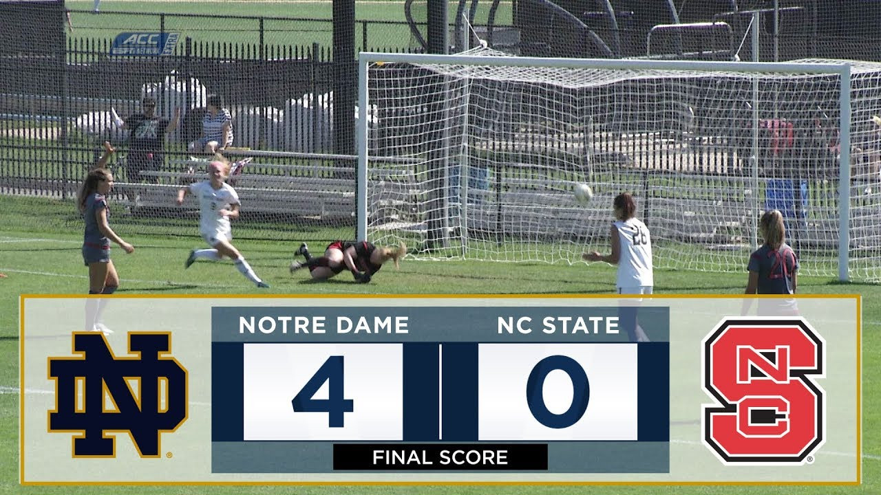 Notre Dame Women's Soccer Highlights vs. NC State
