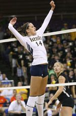 Justine Stremick and the Notre Dame volleyball team will be in action this weekend at the UNI Invitational