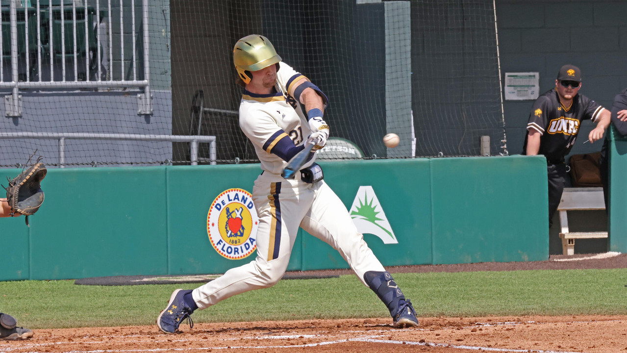 Brady Gumpf swings at a pitch.