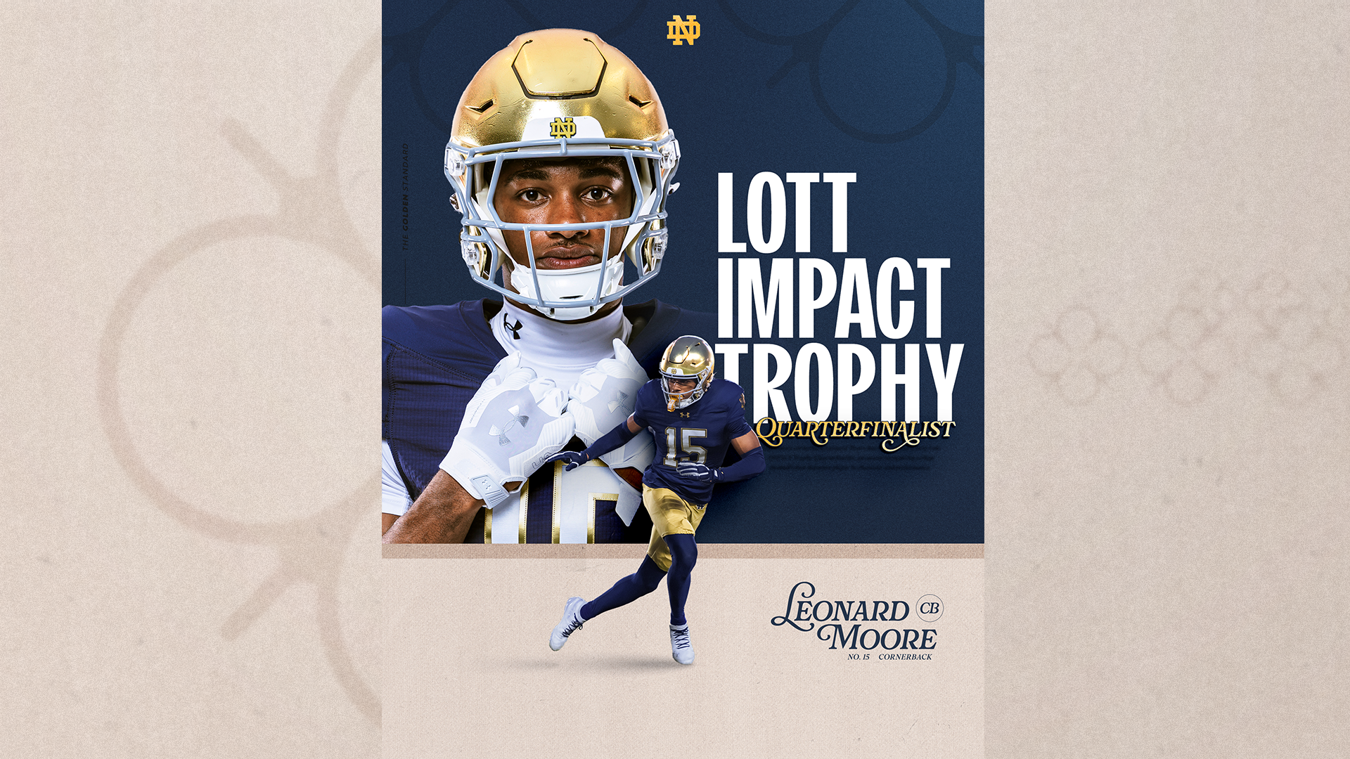 Moore Tabbed Quarterfinalist for Lott IMPACT Trophy Moore Tabbed Quarterfinalist for Lott IMPACT Trophy