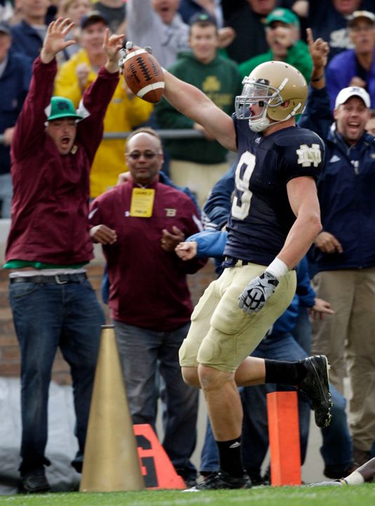 Junior tight end Kyle Rudolph leaves Notre Dame ranked fourth in school history in career receptions and receiving yards by an Irish tight end.
