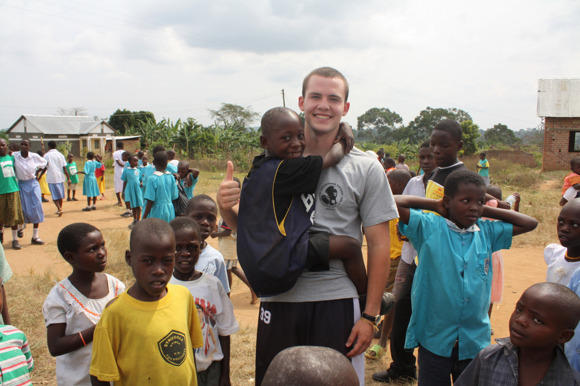 A Student-Athlete’s Summer of Service: Lacrosse Junior Jake Brems Volunteers In Uganda Brems at Our Lady of the Assumption Parish Youth Day Celebration in Kkindu village.