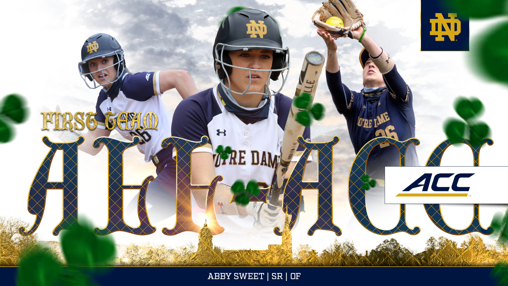 Six Irish Garner All-ACC Honors, Sweet Named To First Team Six Irish Garner All-ACC Honors, Sweet Named To First Team