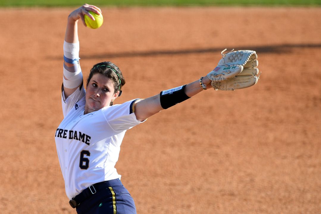 Sophomore pitcher Rachel Nasland struck out a career-high 11 Campbell batters during Notre Dame's 4-3 win on Tuesday