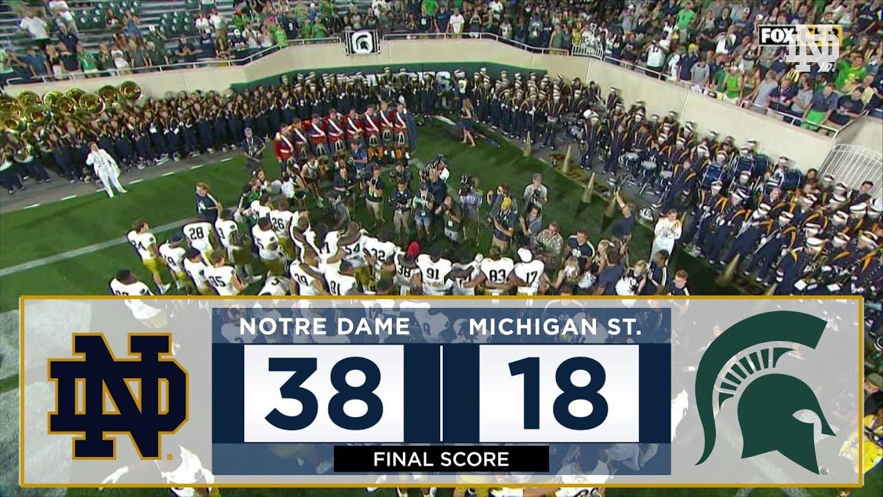 Notre Dame Football vs. Michigan State Highlights