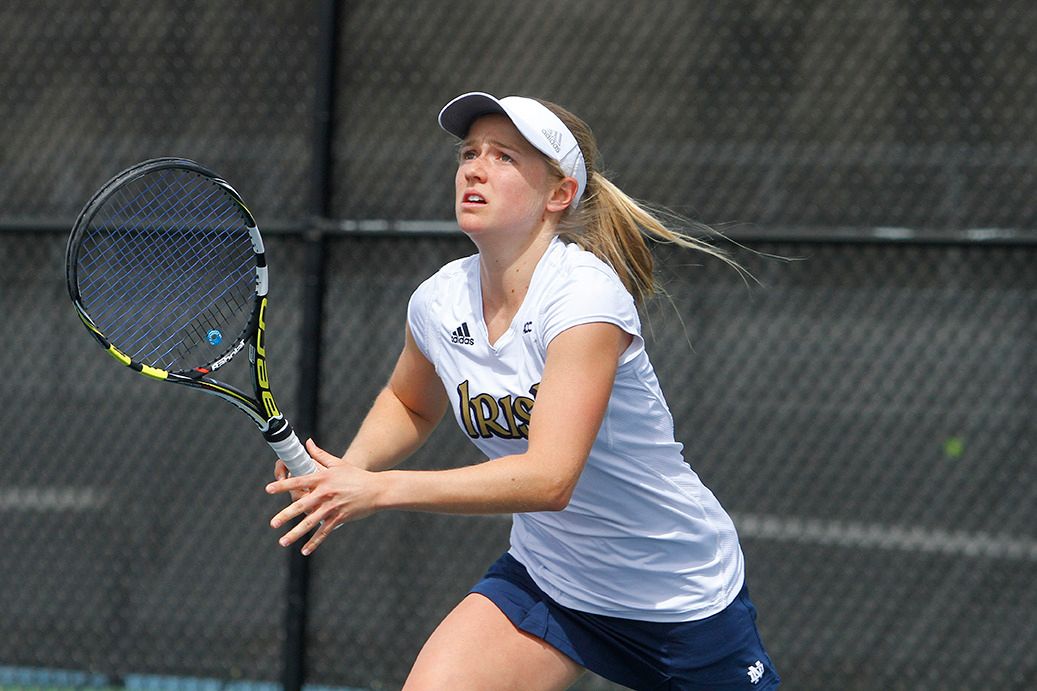 Freshman Monica Robinson clinched the match for the Irish.