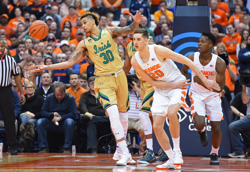 No. 25 Notre Dame Falls to Syracuse, 81-66