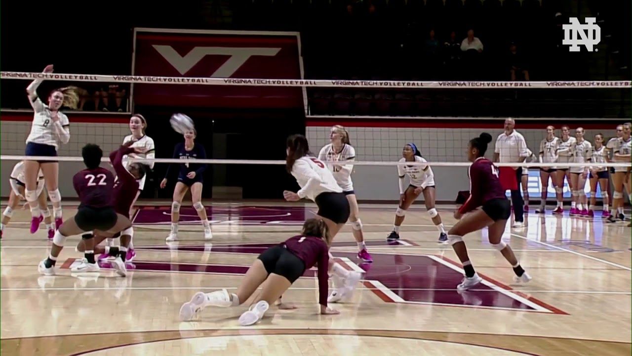 Notre Dame Volleyball Highlights vs. Virginia Tech
