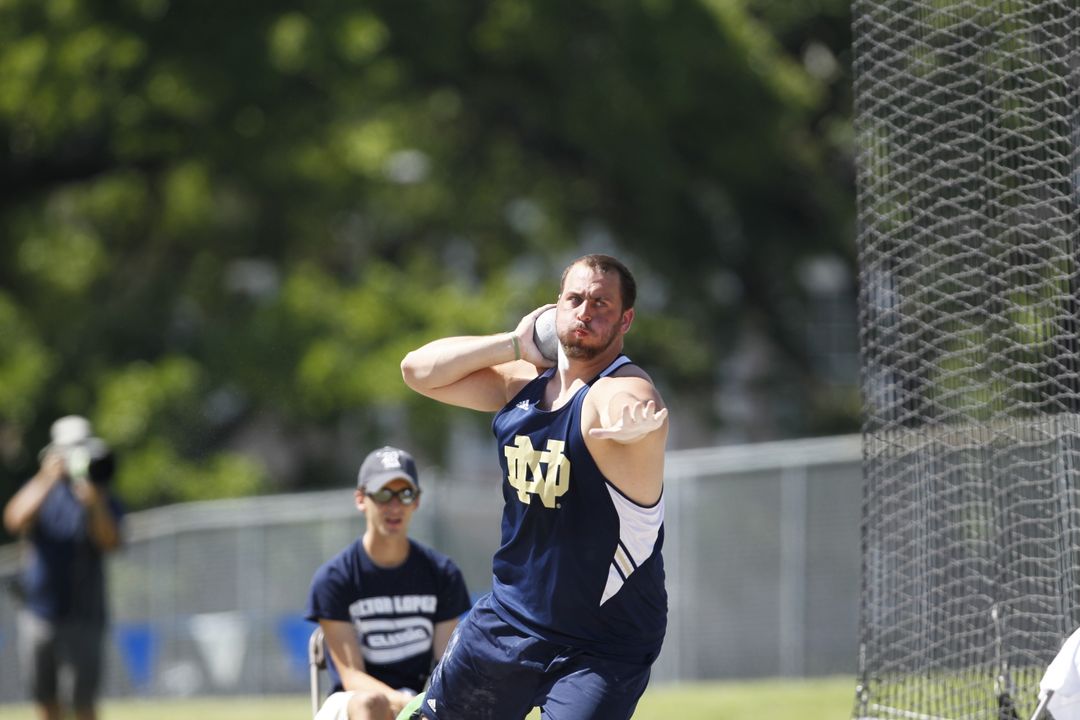 Andrew Brock earned all-BIG EAST accolades in the shot put.