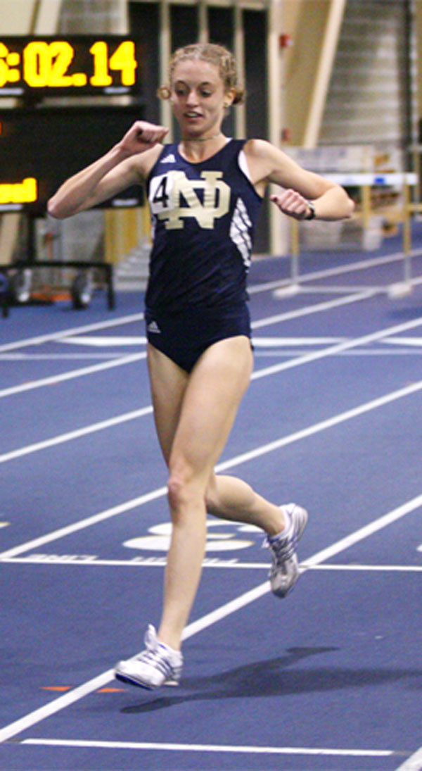 Irish Send Six To NCAA Indoor Championships Senior Stephanie Madia closed out her exceptional college career with a second-team Academic All-America&reg; citation on Thursday, becoming the third Irish women's track & field athlete ever to earn All-America and Academic All-America&reg; honors in the same year. <i>(photo by Marcus Snowden)</i>