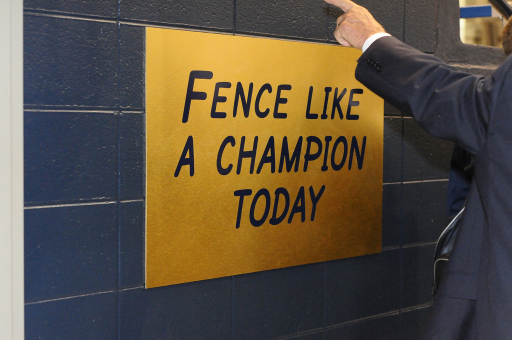 Notre Dame Fencing Dedication 10-20-2012