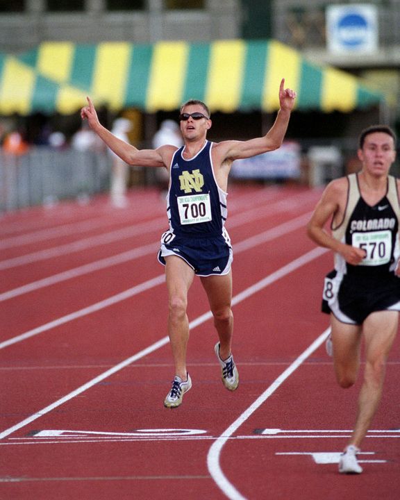 Late Irish distance runner Ryan Shay (shown here winning the NCAA 10,000-meter title in 2001) will be profiled in a segment on the ESPN magazine show <i>E:60</i> Tuesday at 7 p.m. (ET).