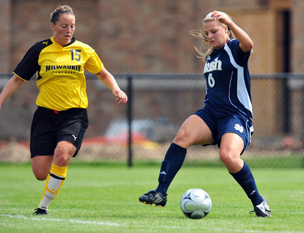 #4 Irish Kick Off 2010 Season This Weekend Junior forward Melissa Henderson scored twice in last year's 3-0 win over Milwaukee at Alumni Stadium.