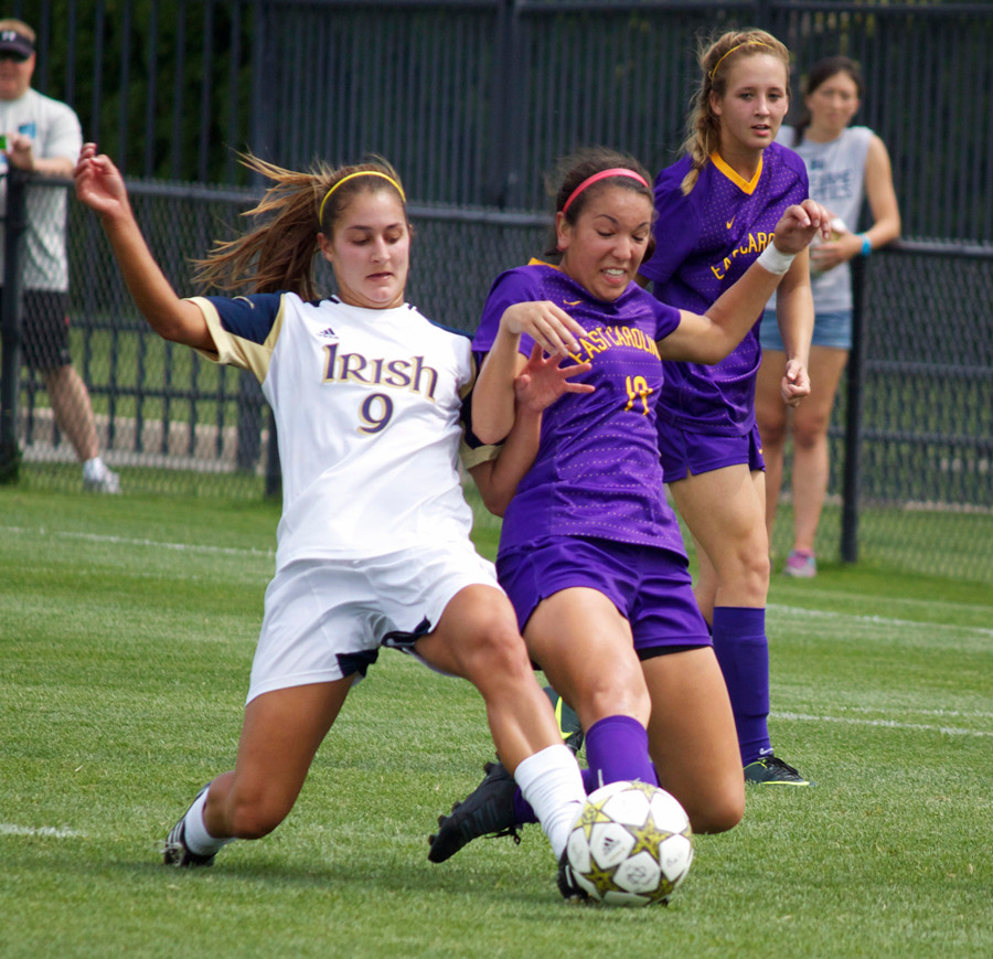 Irish Face #24/16 Santa Clara, #19 North Carolina This Weekend In Adidas Invitational Sophomore forward Lauren Bohaboy scored her first goal of the season in last Sunday's win over East Carolina at Alumni Stadium.