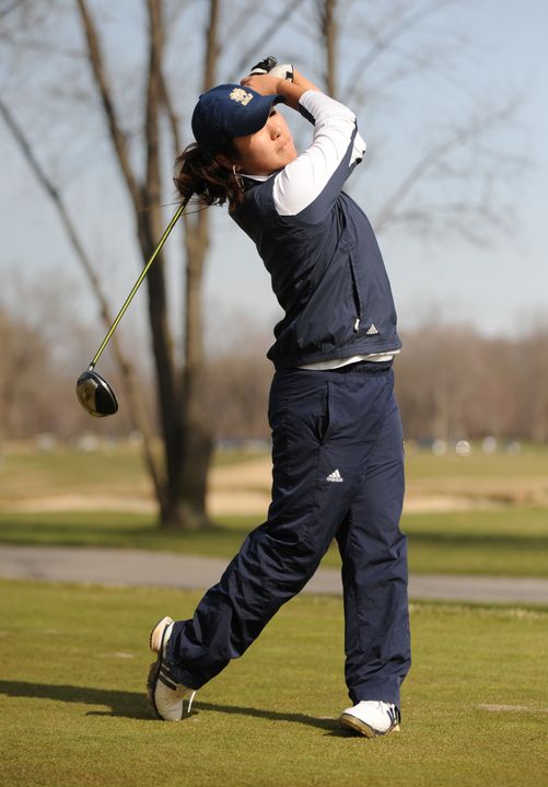 So-Hyun Park (pictured) and Annie Brophy remain atop the Notre Dame leader board after two days of competition from the Betsy Rawls Longhorn Invitational with a two-day 152 (+8) score.