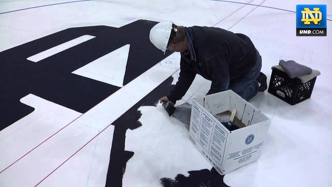 Laying, Painting, & Skating the ice in the Compton Family Ice Arena.