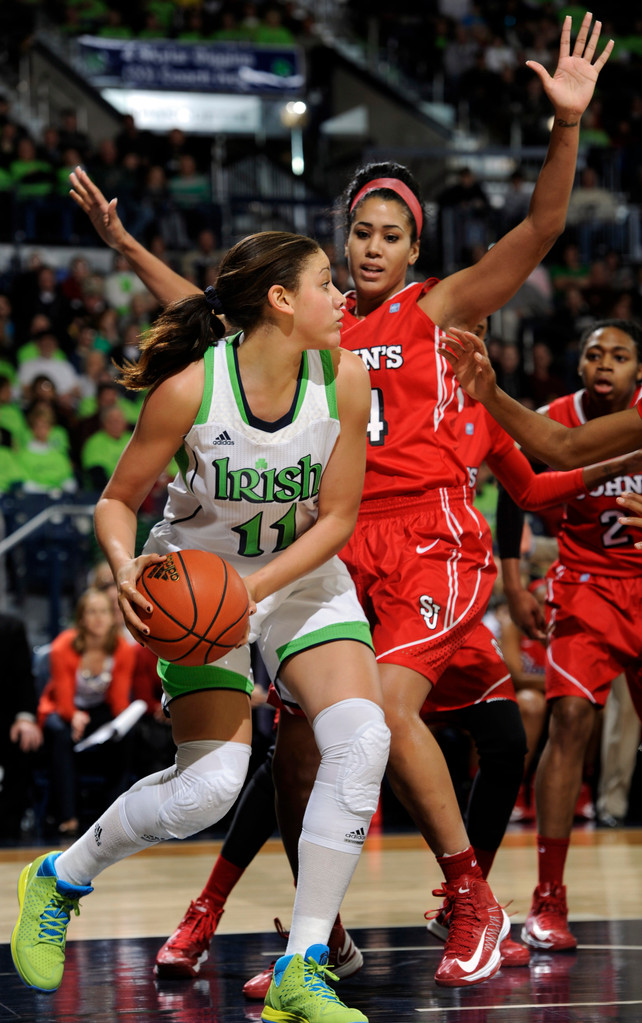 Diggins Leads No. 2 Notre Dame Over St. John's, 74-50 (AP)
