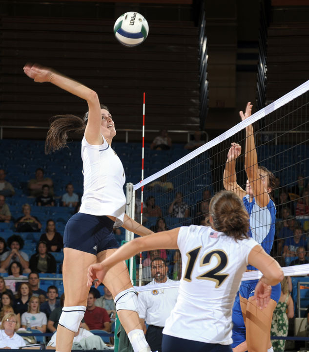 Irish Storm Past Mastodons To Win Season Opener Sophomore Kellie Sciacca had nine kills and a pair of blocks in Friday's 3-0 win over IPFW.