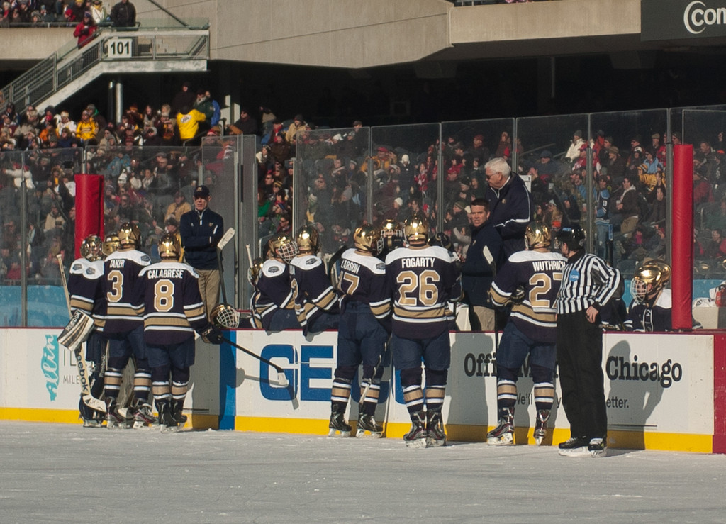 Notre Dame Men's Ice Hockey v Miami at Hockey City Classic on 02-17-2013