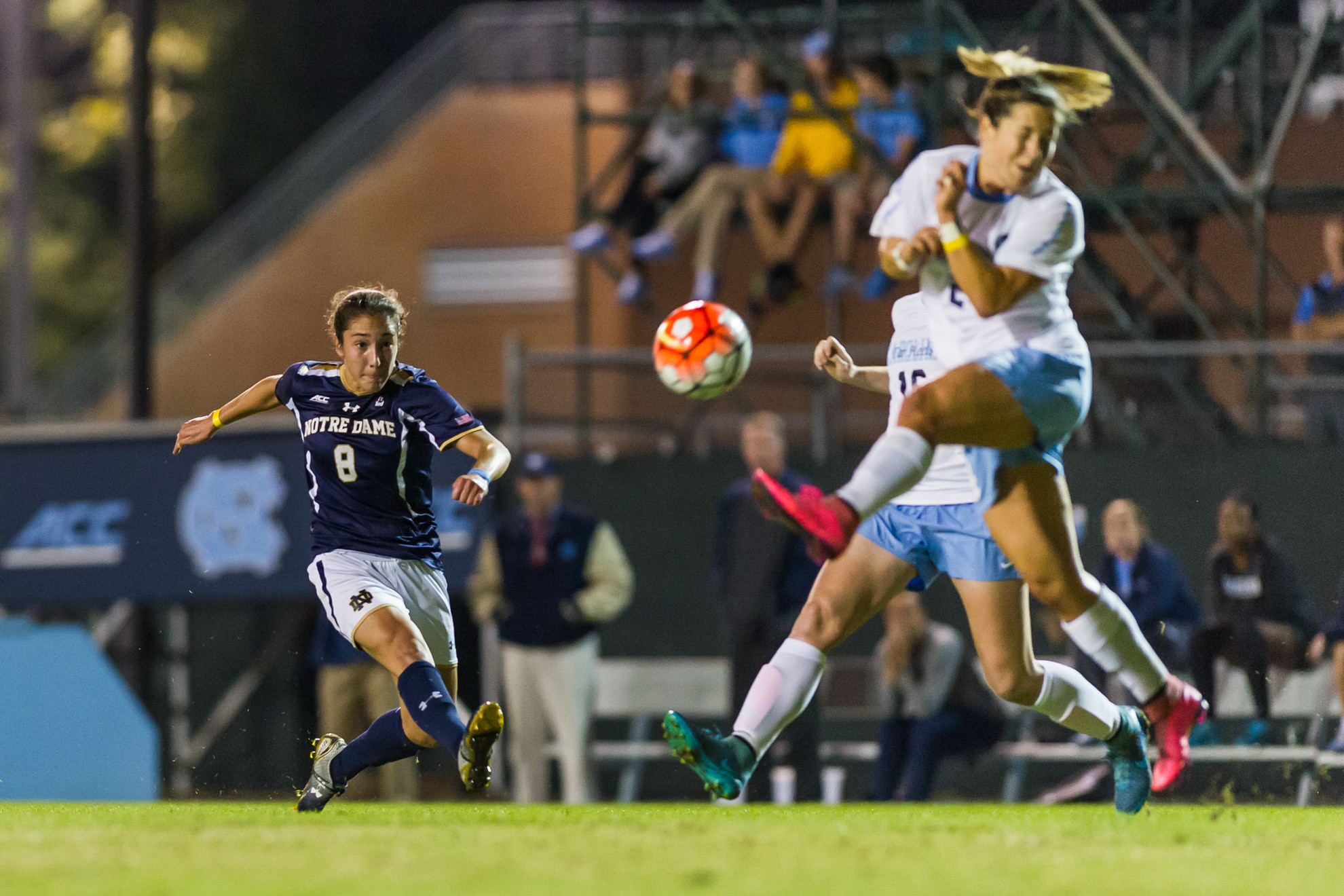 #15/8 Irish Fall To #9/9 Tar Heels In 2-1 Heartbreaker Sophomore Sabrina Flores scored the only goal of the night for the Irish.