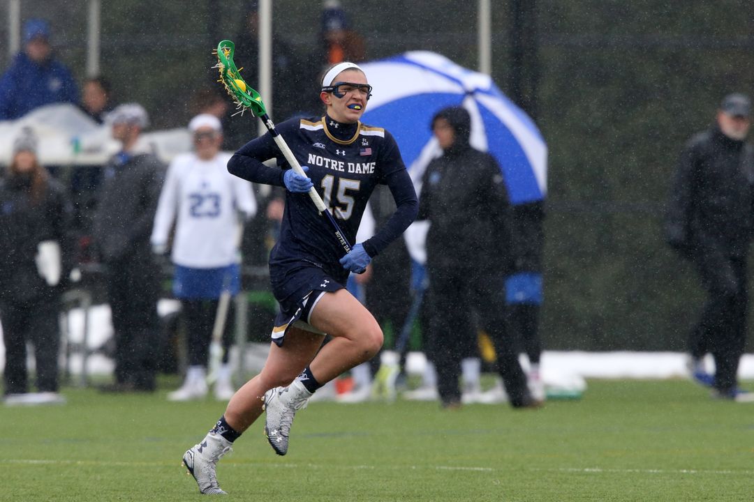 Cortney Fortunato scored all three of Notre Dame's goals on Sunday.