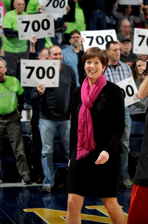 Notre Dame head women's basketball coach Muffet McGraw will be inducted into the Indiana Basketball Hall of Fame and receive the Hall's Silver Medal during enshrinement ceremonies in April 2014.