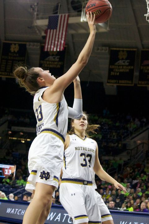 Junior guard/tri-captain Michaela Mabrey came off the bench to score 12 points in Notre Dame's most recent meeting with Florida State, an 83-57 win in last year's ACC Championship quarterfinals.