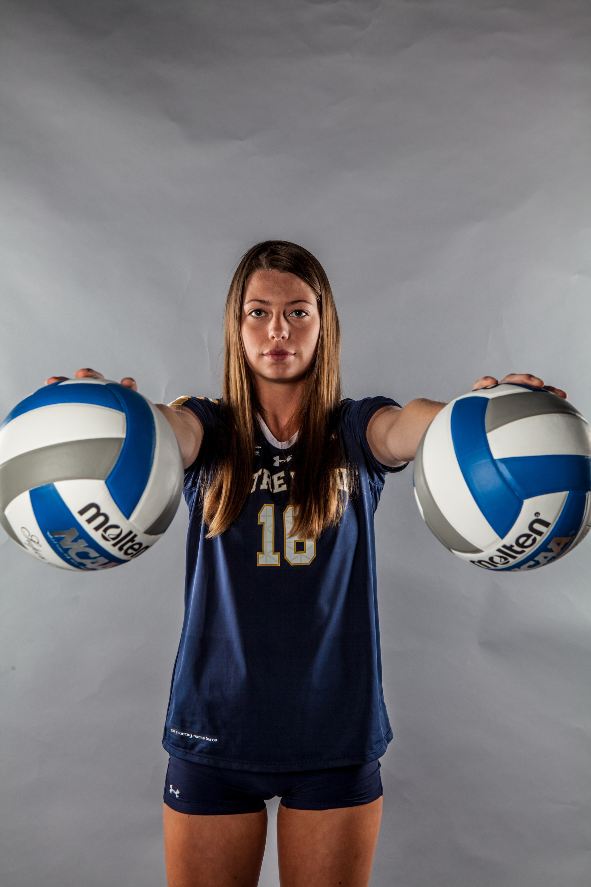 Irish Split Matches On Final Day Of Seton Hall Classic Freshman Meg Morningstar recorded 11 blocks in Saturday's loss to Temple.