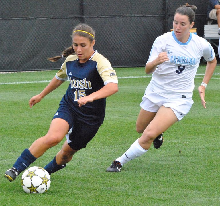 Junior forward Karin Simonian made her presence felt on Wednesday, collecting two assists and a match-high six shots in Notre Dame's 5-1 exhibition victory over Xavier.