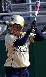 Softball Knocks Off Northwestern 3-2 Senior Megan Ciolli's solo home run in the sixth inning proved to be the game winner in Notre Dame's 3-2 victory over Northwestern in game three of the NCAA Regional at Ivy Field.