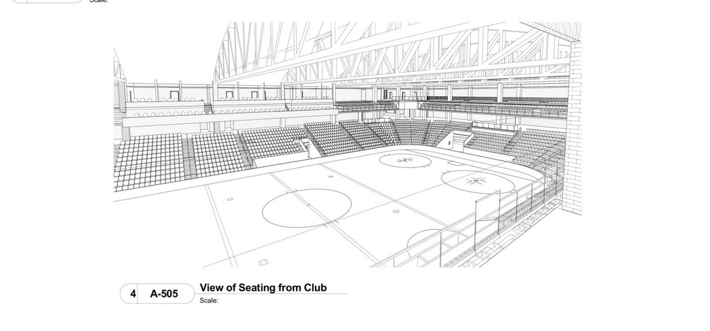 Compton Family Ice Arena Architectural Renderings - Building Site Lines
