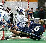 Pat Walsh Tabbed GWLL Player Of The Week Junior attackman Pat Walsh scores the game-winning goal midway through the second overtime on Saturday at Hofstra. (photo courtesy of Robert Swanson)