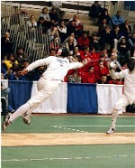Nation’s Top College Fencing Talent To Be On Display This Weekend At The ND Duals Notre Dame epeeist Michal Sobieraj (left) and Ohio State's Denis Tolkachev (right) are two of several elite fencers who will be competing this weekend at the ND Duals.