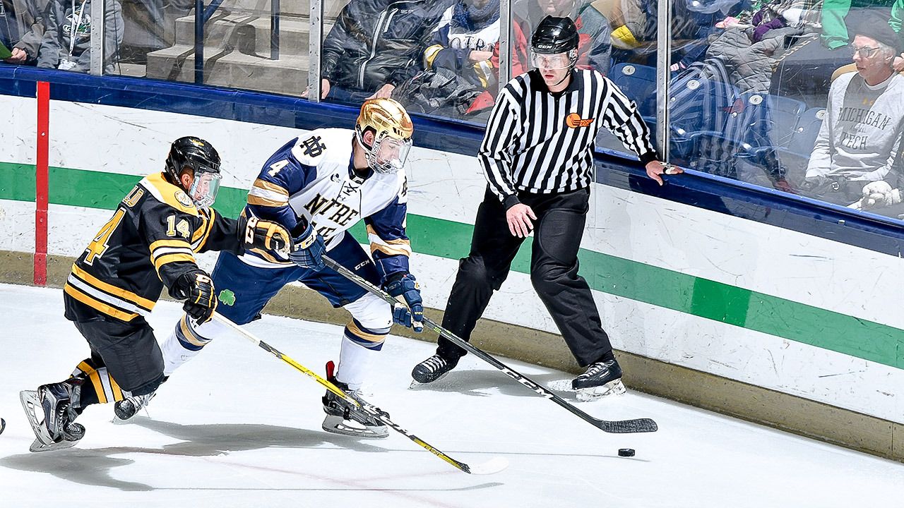 Dennis Gilbert logged two assists for Notre Dame during Saturday's game at Boston College