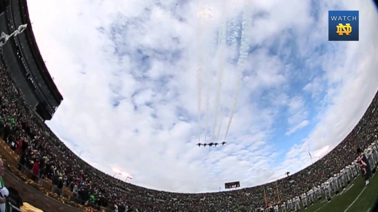 Notre Dame - Navy Game Blue Angels Fly Over