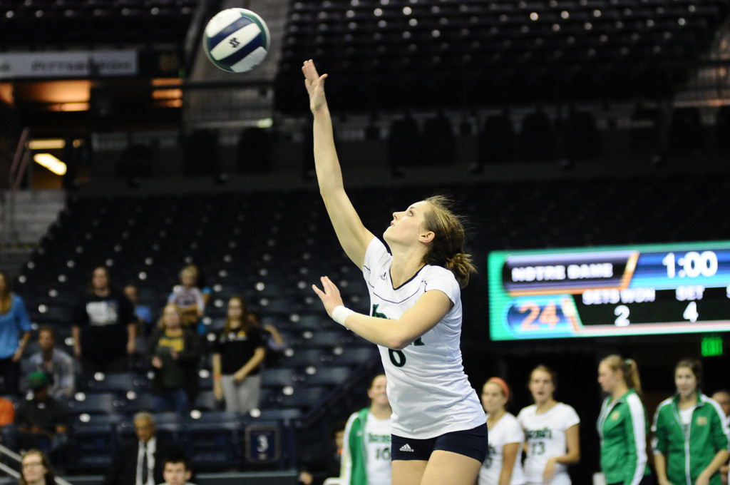 Notre Dame Volleyball vs. Kansas Notre Dame, Ind. (Purcell Pavilion) W, 3-1