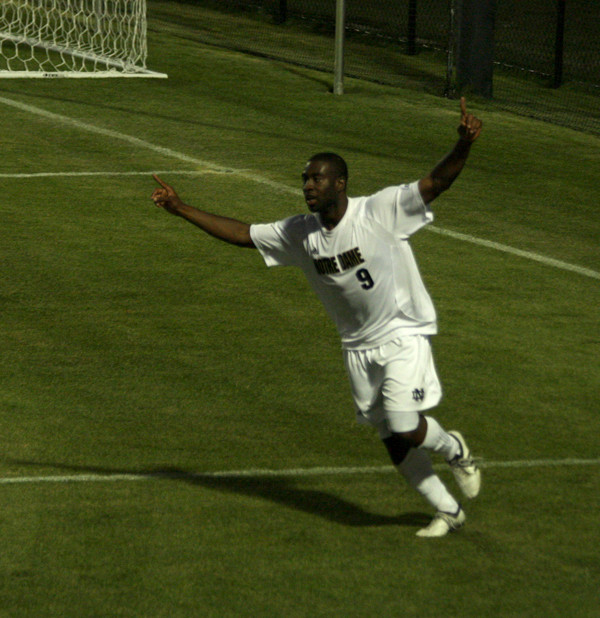 Irish Soccer Enjoying New Home Field Advantage Senior forward Bright Dike celebrated the opening of the new Alumni Stadium in grand style on Sept. 1, netting a hat trick in Notre Dame's 5-0 win over Michigan.