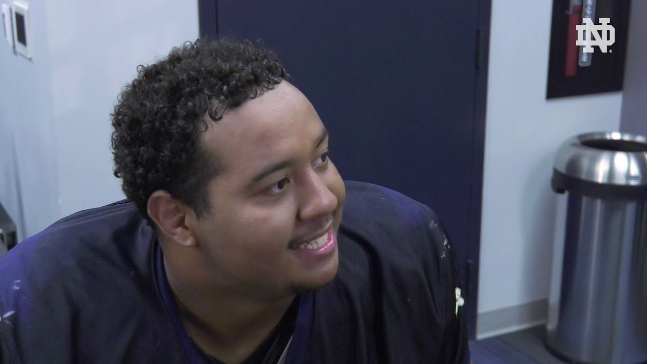 @NDFootball | Aaron Banks Spring Practice Interview (2019)