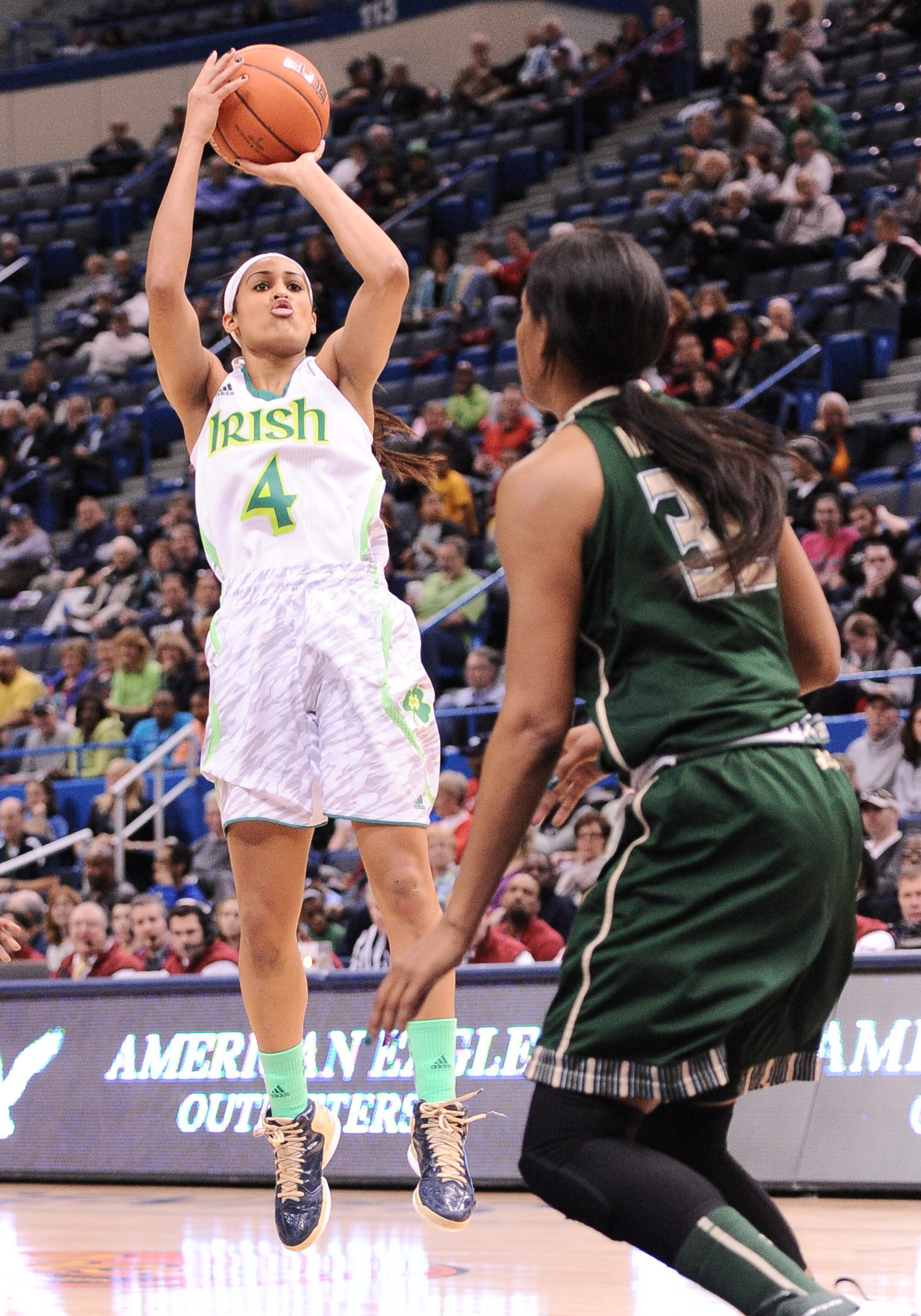 Skylar Diggins Among Four Finalists For Naismith Trophy NCAA Womens Basketball 2013: 2013 Big East Tournament South Florida vs Notre Dame MAR 10