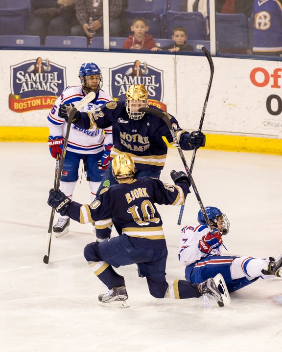 Last night, Anders Bjork became the seventh different Notre Dame skater to reach the 20-point plateau on the season.