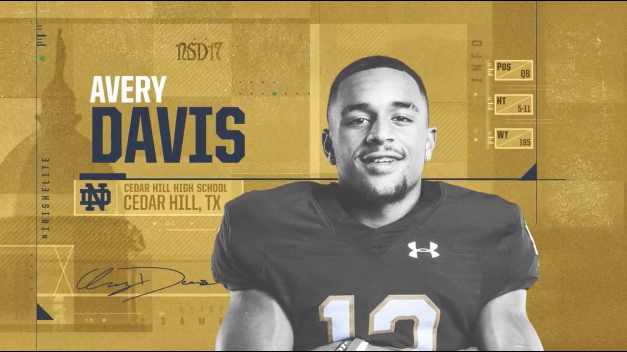Avery Davis Highlights - Notre Dame Football - NSD17
