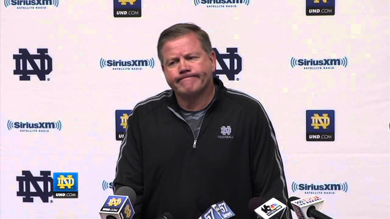 Brian Kelly Spring Post-Practice - March 20